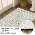 thumbnail image 5 of Rugs for Entryway, 2x3 Khaki Washable Small Area Rug, Non-Slip Ultra Soft Vintage Geometric Low-Pile Indoor Door Mat Floor Carpet for Indoor, Entrance, Kitchen, 5 of 5