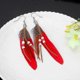 thumbnail image 4 of 1 par de pendientes colgantes con borlas y cuentas de plumas de ganso naturales hechos a mano de Bohemia para mujer, 4 of 5