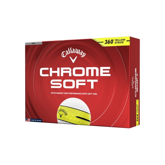 Callaway Golf Chrome Soft 26 360 - Yellow Stripe 12 ball pk
