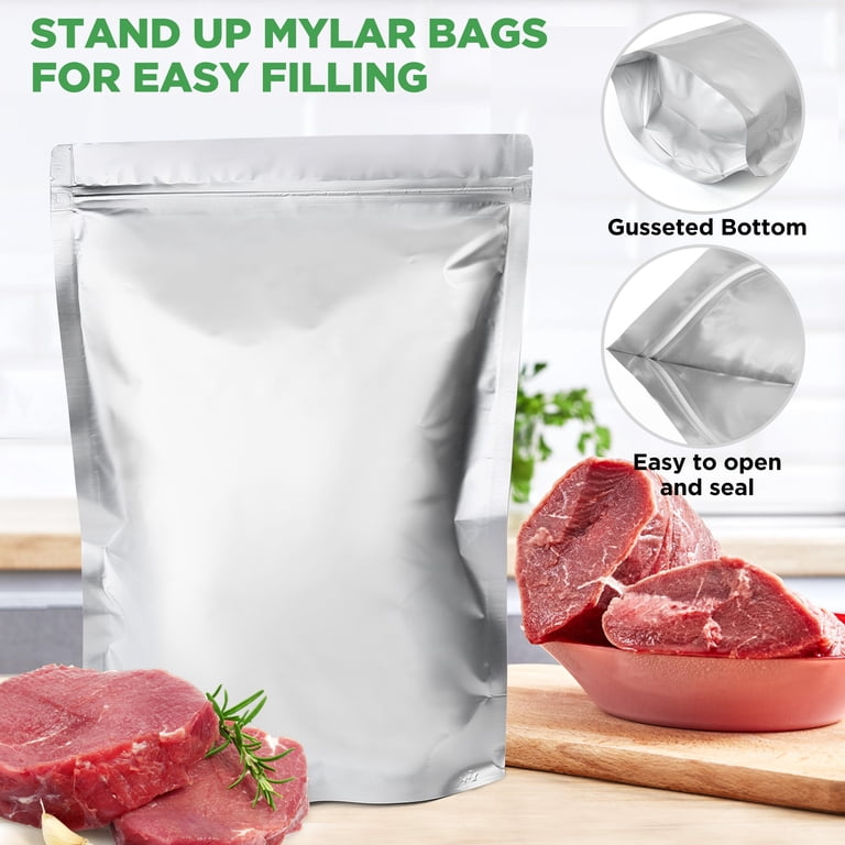 LotFancy Mylar Bags for Food Storage, 40 Count Gallon photo 2