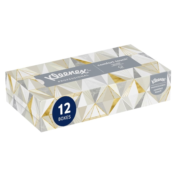 Kleenex Professional Pañuelos faciales a granel (03076) Cajas de pañuelos faciales planas blancas de 2 capas para estuche de conveniencia empresarial (125 pañuelos/caja 12 cajas/estuche 1 500 pañuelos Kleenex NA
