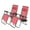 Red, variant on Geniqua 2 PC Pink Zero Gravity Lounge Chairs Folding Outdoor Beach Patio Recliner Tray Holder