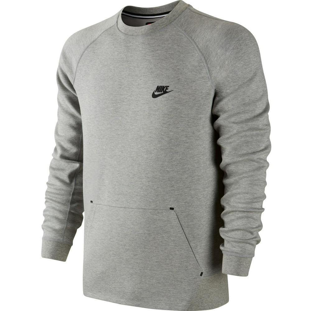 nike tech fleece crew neck sweat in black