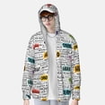thumbnail image 4 of Sigee Hello Print UPF50+ Men's Sun Protection Hoodie Shirt SPF UV Shirt Long Sleeve Fishing Outdoor Lightweight, S-3XL, 4 of 9