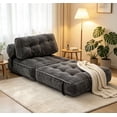 thumbnail image 2 of Leumius Folding Sofa Bed,Convertible Sleeper Chair with Pillow Foldable Mattress with Back Support, Portable Fold Out Chair Bed Comfy Floor Sofa Lounge for Living Room BedroomGray, 2 of 6