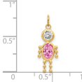 thumbnail image 2 of 14k Yellow Gold October Boy Birthstone Necklace Pendant Charm Kid, 2 of 6