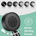 thumbnail image 2 of AIR-Shower Head with Hose, Handheld High Pressure RV Water Saving On Off Switch Detachable Removable Hand Held Showerhead Set with Holder - Black, 2 of 4