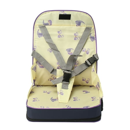 Infant Deluxe Comfort Folding Booster Seat For Baby Feeding Dining High Chair - Fiber Cloth Nylon Sponge 12x9x17"
