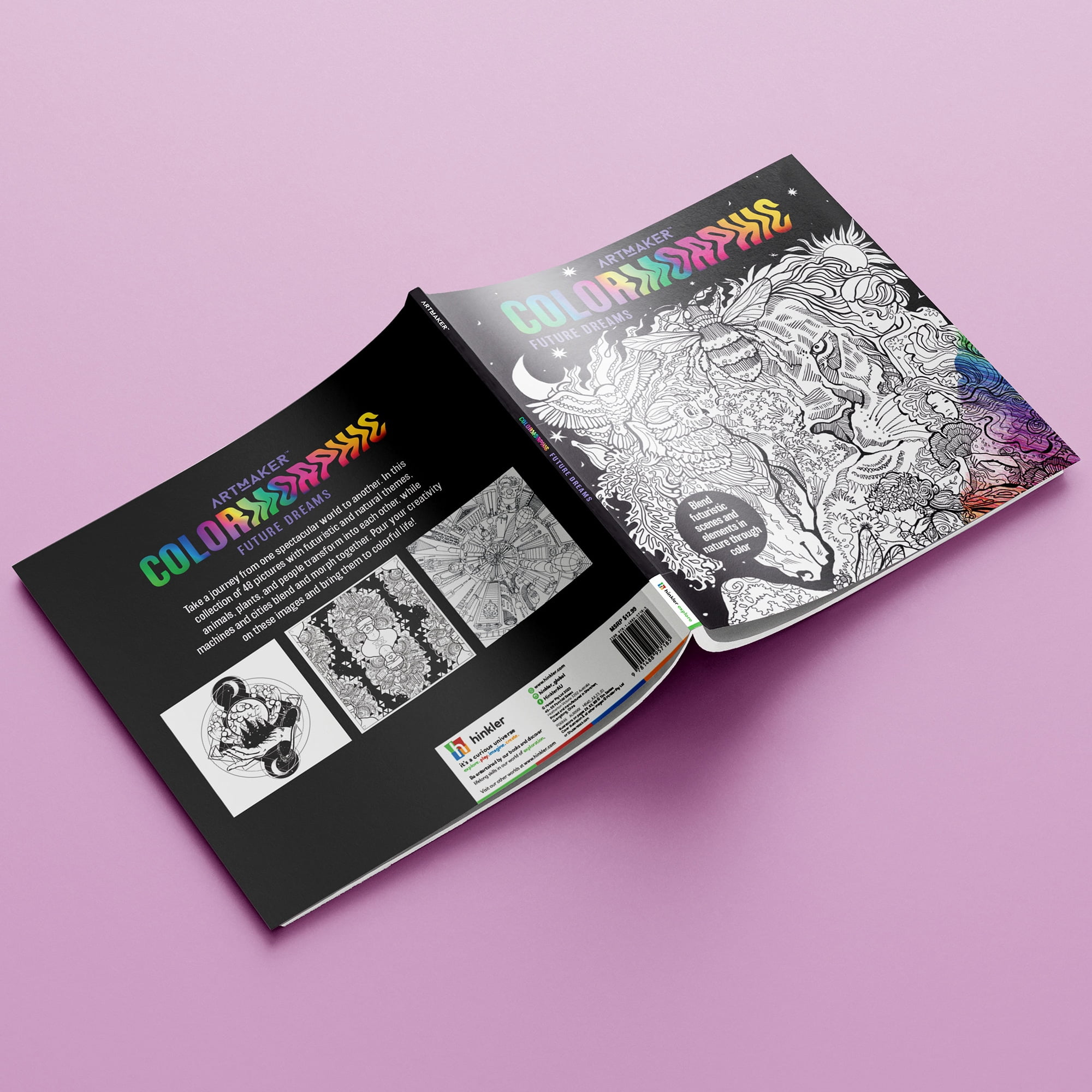 Art Maker: Colormorphic Future Dreams - Coloring Books for Adults, Natural & Futuristic, Mindfulness Coloring, Intricate Illustrations to Color