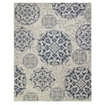 thumbnail image 4 of Gertmenian Paseo Emilia Transitional Damask Grain and Blue Outdoor Area Rug, 8x10, 4 of 7