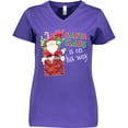 thumbnail image 3 of Inktastic Santa Claus is on His Way Christmas Women's V-Neck T-Shirt, 3 of 5