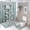 style-1065, variant on 4Pcs Shower Curtain Set with Rugs Bathroom Shower Curtain Set with Rugs Koala Riding A Bicycle Waterproof Fabric Bath Curtain Koala Lovers for Bathroom Decor Set