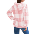 thumbnail image 5 of Women's Sherpa Pullover Sweatshirt Faux Fleece Quarter Zip Hoodie Double Fuzzy Hoodies with Pockets, 5 of 7
