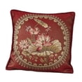 thumbnail image 3 of Funda de almohada de flores, funda de almohada de Jacquard europeo, funda de almohada de estanque de loto para ropa de cama, accesorio de inauguración Rojo, 3 of 10