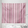 thumbnail image 1 of Modern Tapestry, Abstract Retro Vintage Stripes Lines Geometrical Art Print, Fabric Wall Hanging Decor for Bedroom Living Room Dorm, 5 Sizes, Pale Pink White, by Ambesonne, 1 of 1
