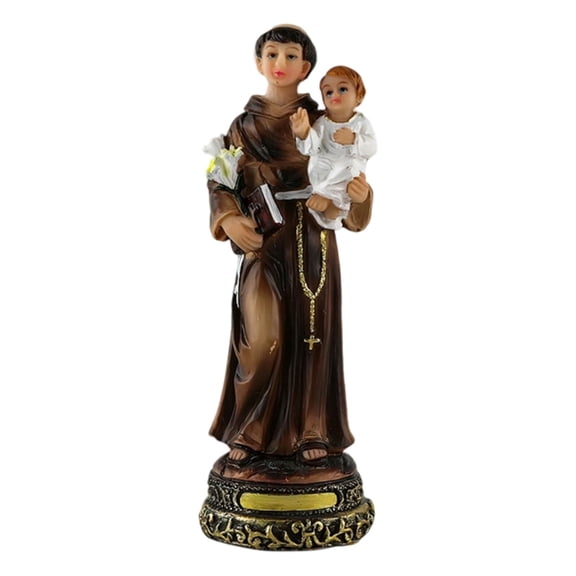 AOOOWER Corrosions Resistant Marys Jesuses Sculpture Home Altar Decoration Light Resin