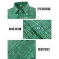 thumbnail image 2 of APTRO Men's Casual Dress Shirts Short Sleeve Button Down Shirts Quick Dry Summer Beach Shirts With Pocket M05 Green M, 2 of 7