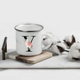 thumbnail image 2 of Koyal Wholesale Stainless Steel Campfire Coffee Mug, Blush Floral Monogram, Letter Y, 2 of 5