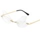 thumbnail image 1 of Qarigey Gafas de sol con alas de libélula, gafas de sol irregulares sin montura, gafas de sol con personalidad a la moda, gafas de fiesta para mujer Lentes No.1 Qarigey AP007338-01, 1 of 1
