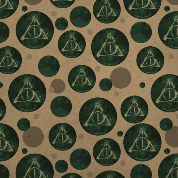 Harry Potter Deathly Hallows Logo Premium Kraft Gift Wrap Wrapping Paper Roll