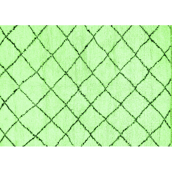 Ahgly Company Indoor Rectangle Solid Green Modern Area Rugs, 3' x 5'