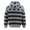 thumbnail image 2 of Men's USA Flag Athletic Soft Sherpa Lined Fleece Zip Up Hoodie Sweater Jacket (Black Stars Stripes, S), 2 of 2