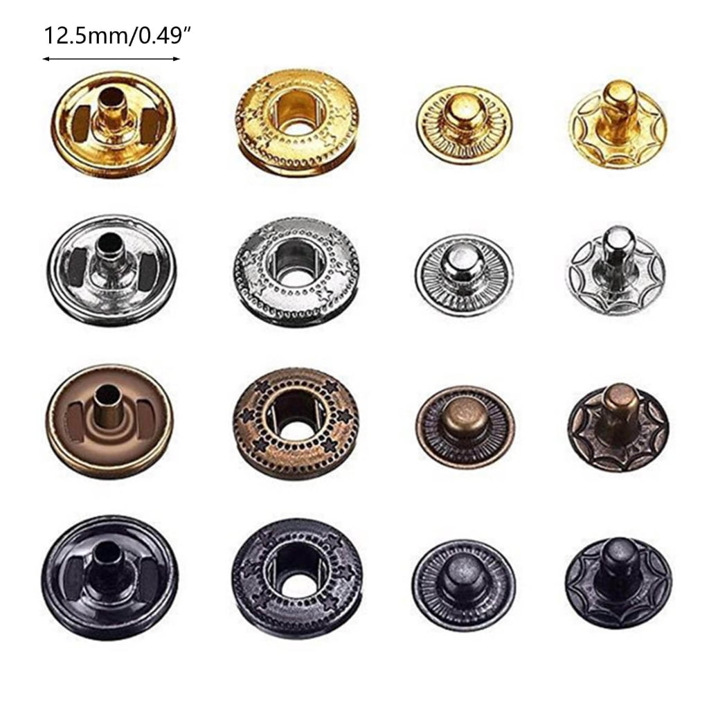 Metal Snaps Button with Punch Tools for Sewing1eatherCraft Jackets Clothing