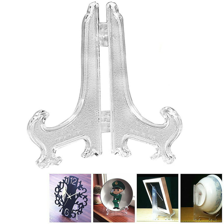 1pc 3/5/7/9inch Fashion Clear Plastic Plate Display Stand Picture