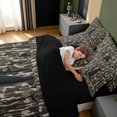 thumbnail image 4 of Manfei Farmhouse Duck Camo Twin Bedding, Countryside Camouflage Bedding Comforter Set, Camo Multi, Black Reversible, 7-Piece, 4 of 6