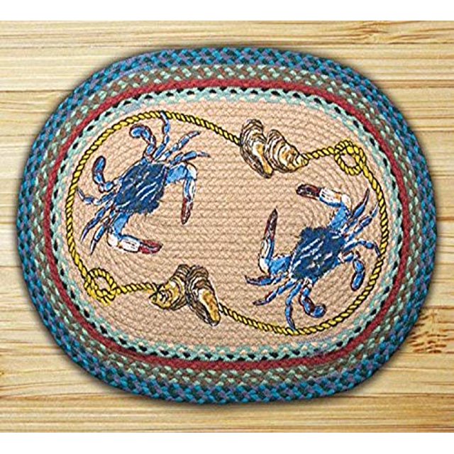Earth Rugs Rug, 20 by 30", Light Dark Blue/Burgundy