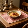 thumbnail image 7 of Btomtd Vintage Plaid Lace Placemats, 12" x 16" Rectangular Woven Table Mat for Dining, Kitchen & Party Decor, Household Decorative Place Mats, Red, 7 of 7