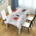 thumbnail image 4 of Yayeee Tablecloths 60" x 60" Rectangle Wrinkle Resistant Party Table Cover, Cartoon Red Houses, 4 of 8