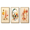 thumbnail image 2 of Designart "Vivid Geometric Orange and Yellow I" Modern Framed Wall Art Set Of 3 - Yellow Abstract Geometric Frame Gallery Set For Office Decor, 2 of 6