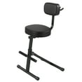 thumbnail image 2 of Adjustable Guitar Stool with Built-in Guitar Hook, Folding Chair with Backrest & Footrest, for Acoustic/Electric Guitar, Bass, Home Studio, Gig, 2 of 11