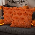 thumbnail image 2 of DVKOVI Fall Throw Pillow Covers Halloween Pumpkin Pattern Soft Plush Faux Couch Cushion Cover for Sofa Chair Orange One Size, 2 of 8
