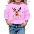 thumbnail image 3 of Jamsmile Toddler Girls Hoodies Christmas Sweatshirts Xmas Deer Print Crewneck Long Sleeve Casual Pullover Child Holiday Wear Tops, 3 of 4