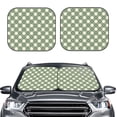 thumbnail image 2 of Fotbe Daisy Plaid Green Juego de 2 Piezas de Parasoles para Parabrisas | Bloqueador Solar para Auto | Accesorios Plegables para Protección Solar Interior-Small, 2 of 6