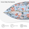 thumbnail image 5 of Fotbe Rose Flowers Pattern Velvet Decorative Throw Pillow Covers with Elegant Piping, Soft Plush Cushion Cover for Sofa, Bed, Car, Office-20"x20", 5 of 8