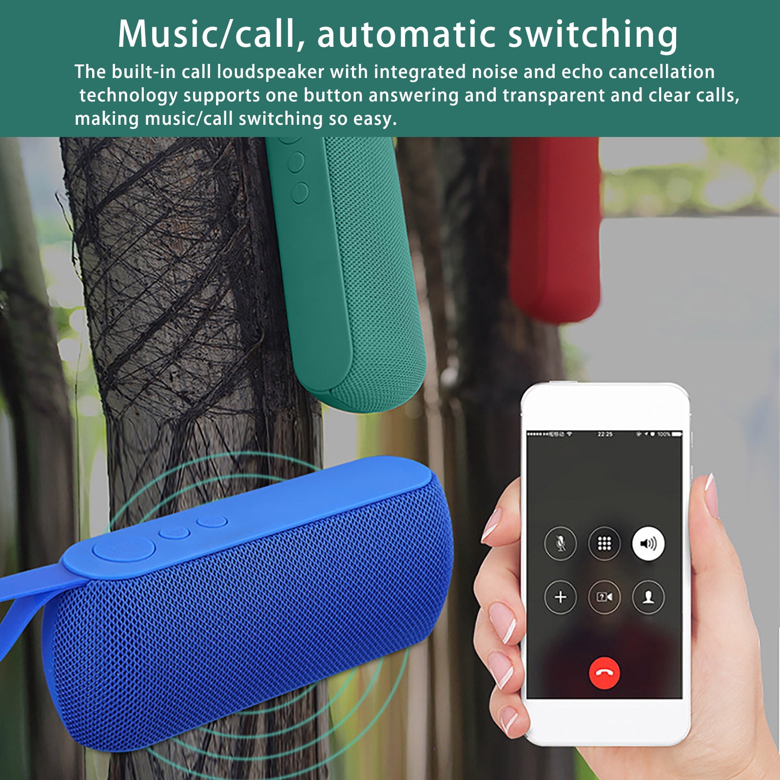 WDOBM Clearance Bluetooth Speaker Waterproof,Bluetooth Speakers,Q106 Mobile Phone Wireless Bluetooth Speaker Plug-in Subwoofer Computer Outdoor Portable Mini Wireless Networking Sound