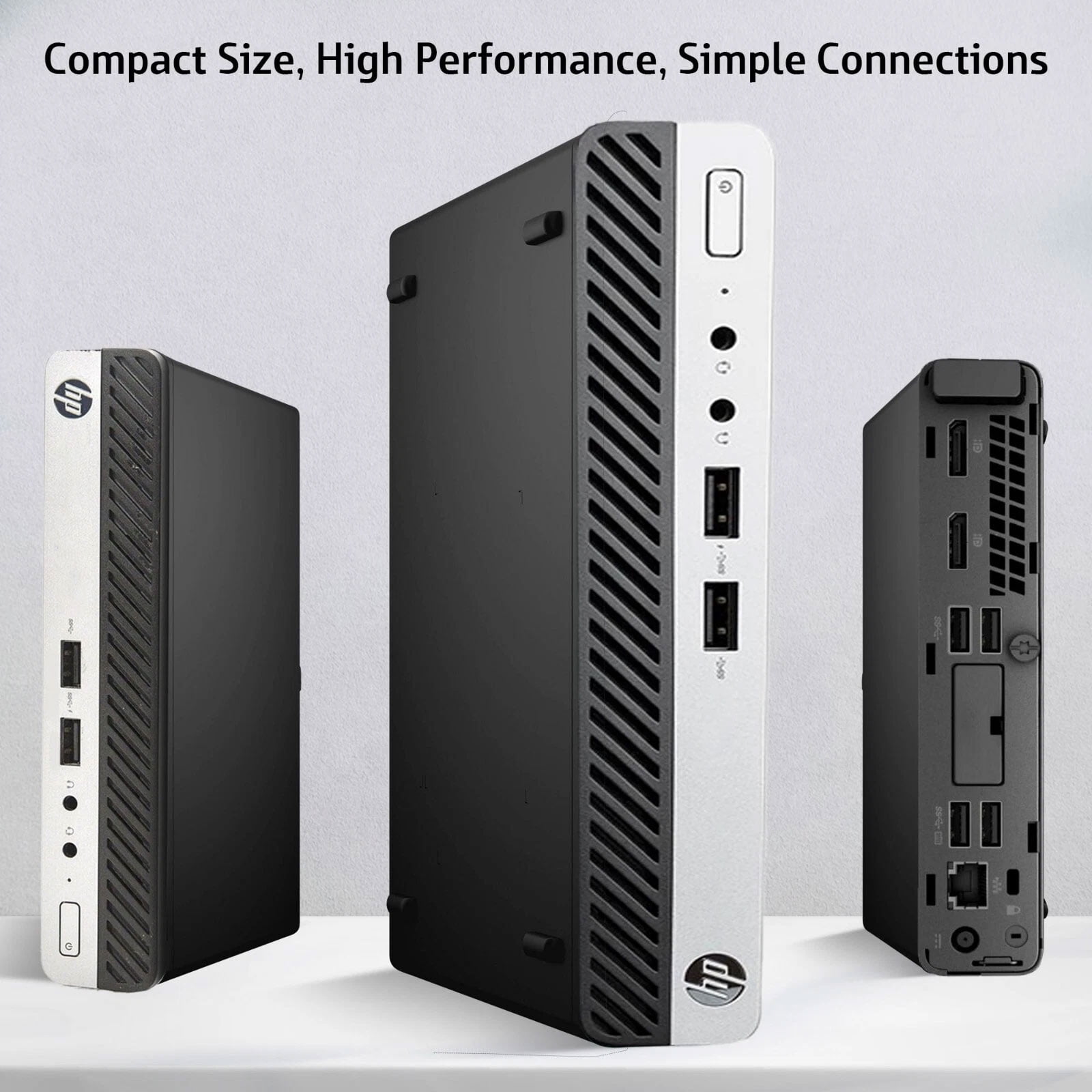 Restored HP Prodesk 400 G4 Desktop Mini PC Intel Quad-Core i5-8500T, 16GB Ram, 256GB SSD, WiFi, Keyboard and Mouse, Windows 11 Pro (Refurbished)