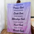 thumbnail image 4 of Bible Verse Blanket Christian Gifts for Women, Religious Gifts Healing Throw Blanket with Inspirational Thoughts and Prayers, Soft Fleece Blanket Birthday for Women 40"X50", 4 of 5