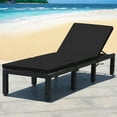thumbnail image 3 of Gymax Adjustable Rattan Patio Chaise Lounge Chair Couch w/ Black & Turquoise Cushion, 3 of 6