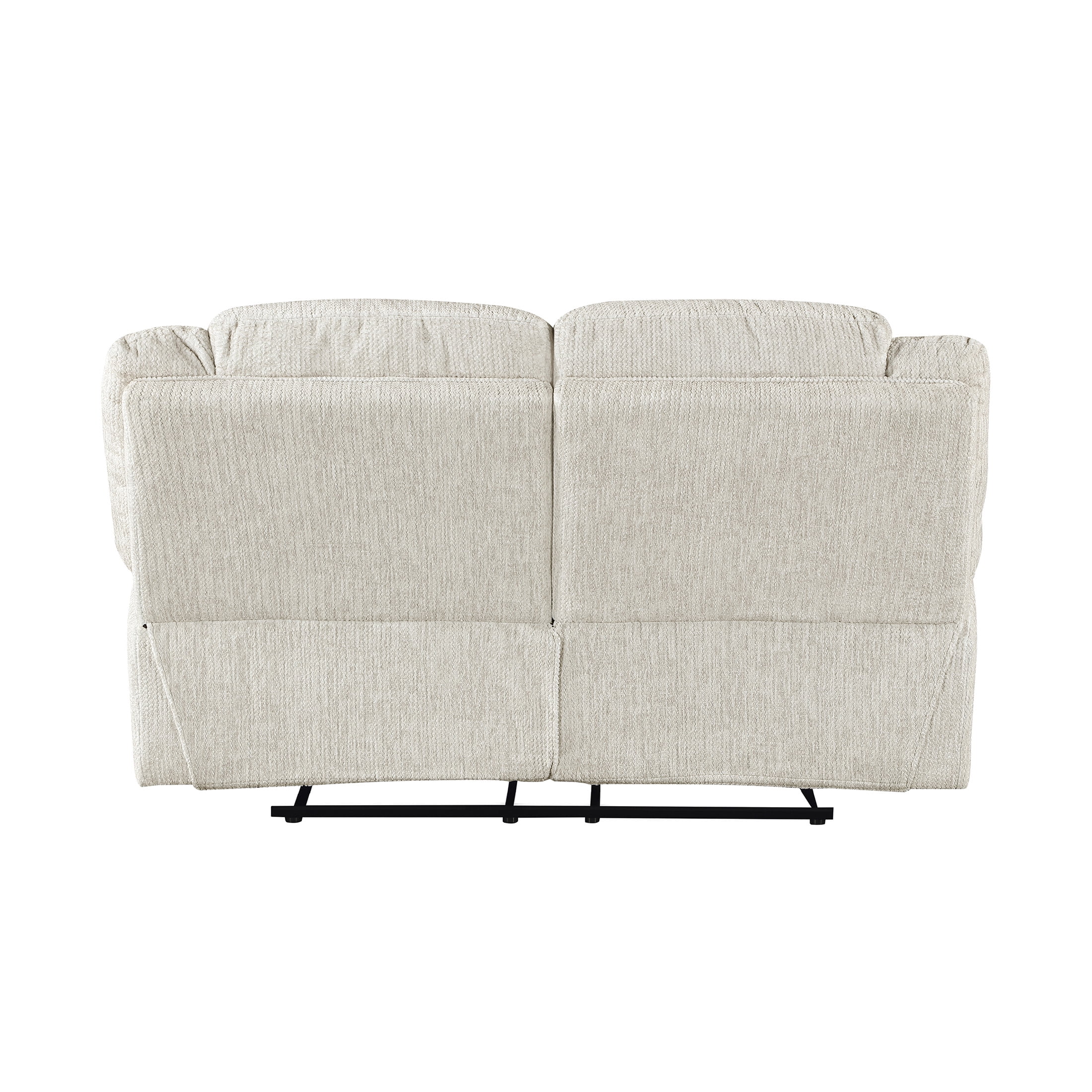OakvillePark Modenza Microfiber Manual Double Reclining Love Seat, Vanilla-Beige