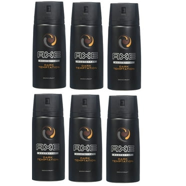 Axe Mens Deodorant, Body Spray, Dark Temptation,  Fragrance, 150ml, 5.07oz, 6 Pack
