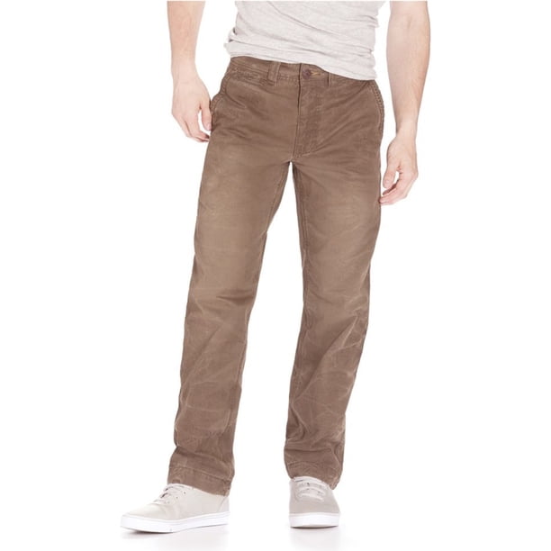 Aeropostale Mens Slim Straight Casual Chino Pantalones, Marrón, 32W x 34L Aeropostale chino