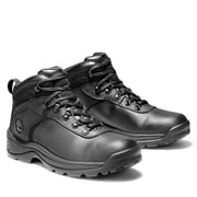 Timberland Flume Mid Waterproof Hiking Boots for Men Seam-Sealed Construction Gusseted Tongue Rustproof Speed Lace Eva Midsole Rubber Lug Outsole