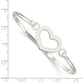 thumbnail image 3 of White Sterling Silver bracelet Bangle 3 mm Heart, 3 of 3