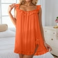 thumbnail image 2 of Wxolcjlv Nightgown For Womens Sexy Lace Mesh Off Shoulder Strap Nightie Night Gown Dress Ladies Soft Slip Sleepshirts,L, 2 of 5