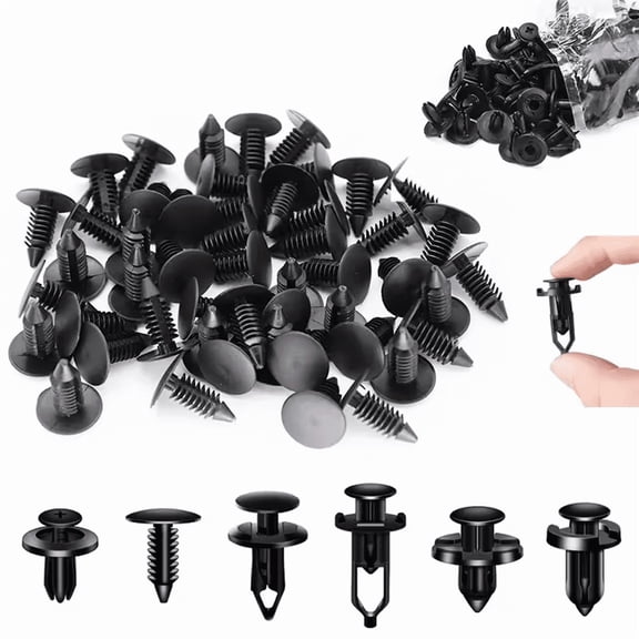 200Pcs Car Push Fender Clips Retainer Fasteners Bumper Rivet Assortment Kit