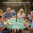thumbnail image 3 of Round Outdoor Tablecloth with Umbrella Hole and Zipper, Sage Green Ombre Tablecloth with Elastic Waterproof, Modern Abstract Art Oil Painting Patio Table Covers for 31" - 35" Picnic Pool Tables, 3 of 9